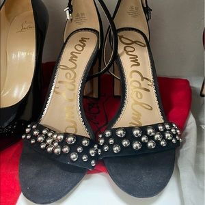 Sam Edelman Black heels with silver studs.
